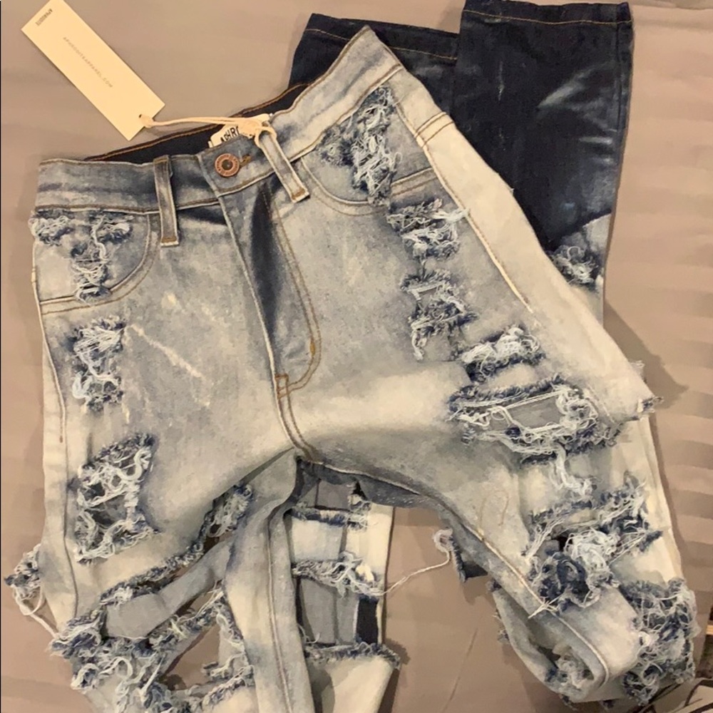 Frayed jeans